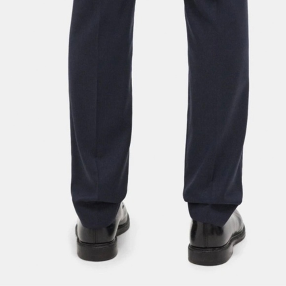 Theory Navy Blue Wool Trouser Pants Men Dress Pant Straight Slim Marlo Eclipse - Picture 7 of 12